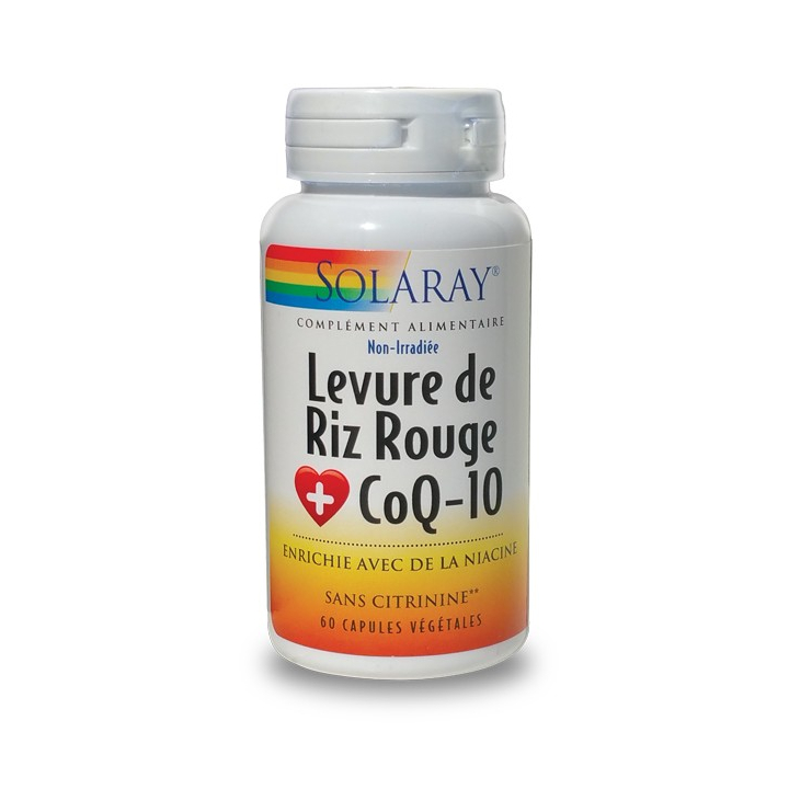 Levure De Riz Rouge + CoQ10 60 Capsules SOLARAY