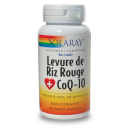 Levure De Riz Rouge + CoQ10 60 Capsules SOLARAY