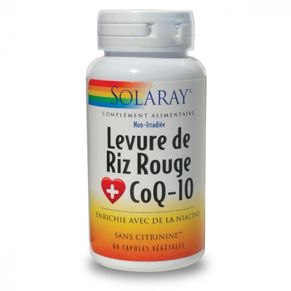 Levure De Riz Rouge + CoQ10 60 Capsules SOLARAY