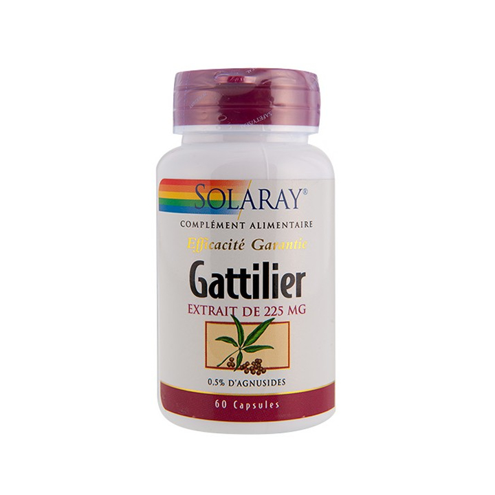 Gattilier (Vitex) Standardisé à 0,5% d'agnusides 60 Capsules SOLARAY