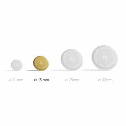 Aimants Thérapeutiques Medimag® Titanium Ø 15mm AURIS vue des différents diamètre