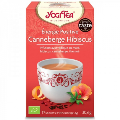 Thé Noirs Assam Canneberge Hibiscus Bio 17 Sachets 1,8g YOGI TEA