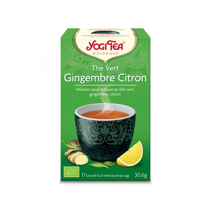 Thé vert Gingembre Citron Bio Yogi Tea. Tout Yogi Tea pas cher.