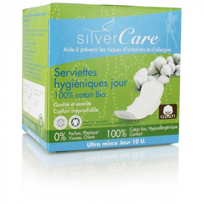 Serviette Ultra Fines Jour 10 Pièces SILVER CARE