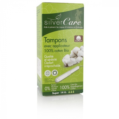 Tampons Super Avec Applicateur 14 Pièces SILVERCARE