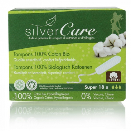 Tampons Super Sans Applicateur 18 Pièces SILVERCARE