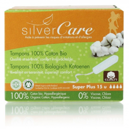 Tampons Super Plus Sans Applicateur 15 Pièces SILVERCARE