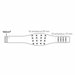 Ceinture Magnétiqe Wondermag Réglable AURIS position aimants