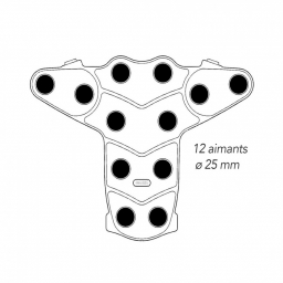 Dosseret Trapèzes Wondermag Magnétique AURIS dessin position aimants