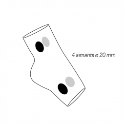 Chevillère Wondermag Magnétique AURIS dessin position aimants