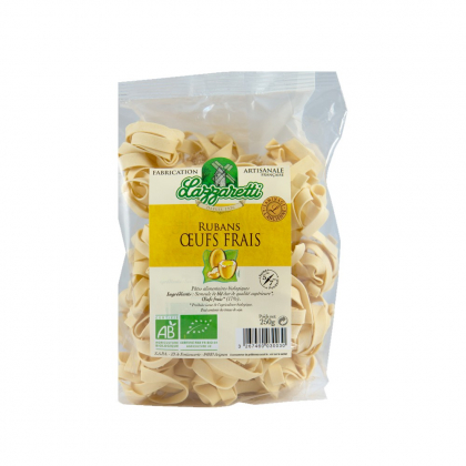 Ruban aux oeufs frais bio 250g - Lazzaretti