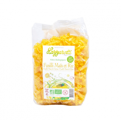 Fusilli maïs et riz sans gluten 500g - Lazzaretti