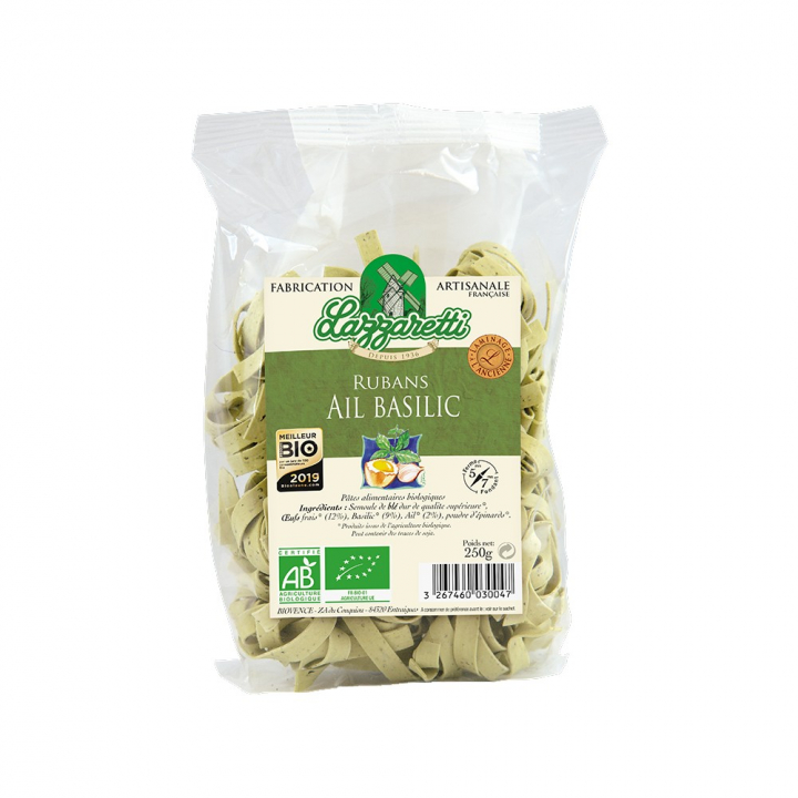 Rubans à l'ail et au basilic 250g - Lazzaretti