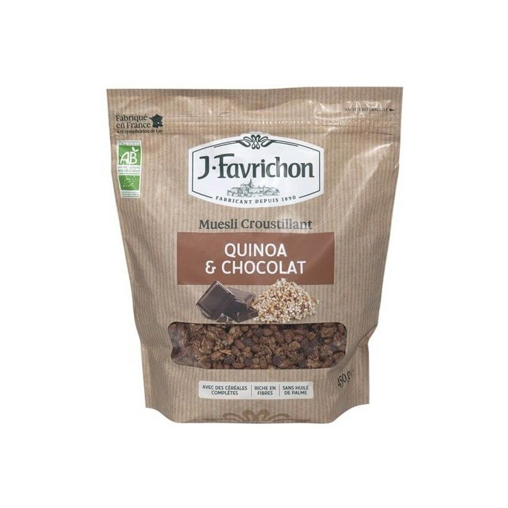 Muesli croustillant quinoa et chocolat - 500g