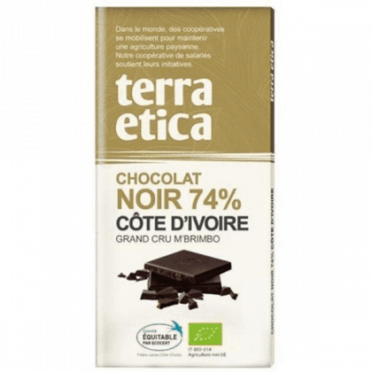 Chocolat noir 74% Côte d'Ivoire - 100g
