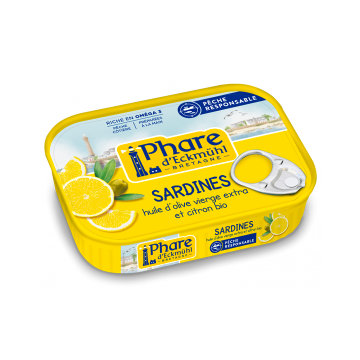 Sardines huile d’olive et citron - 135g