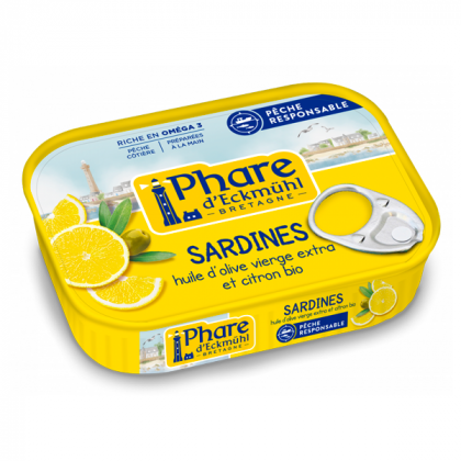 Sardines huile d’olive et citron - 135g