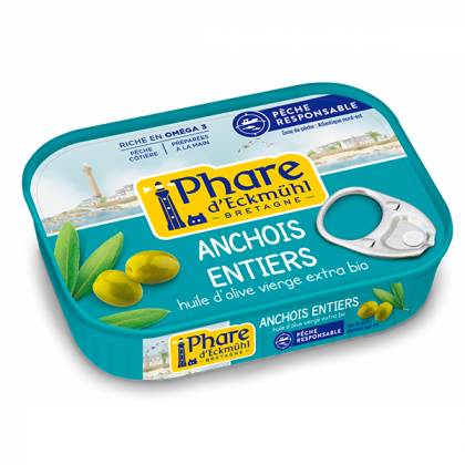 Anchois entiers huile d'olive - 115g