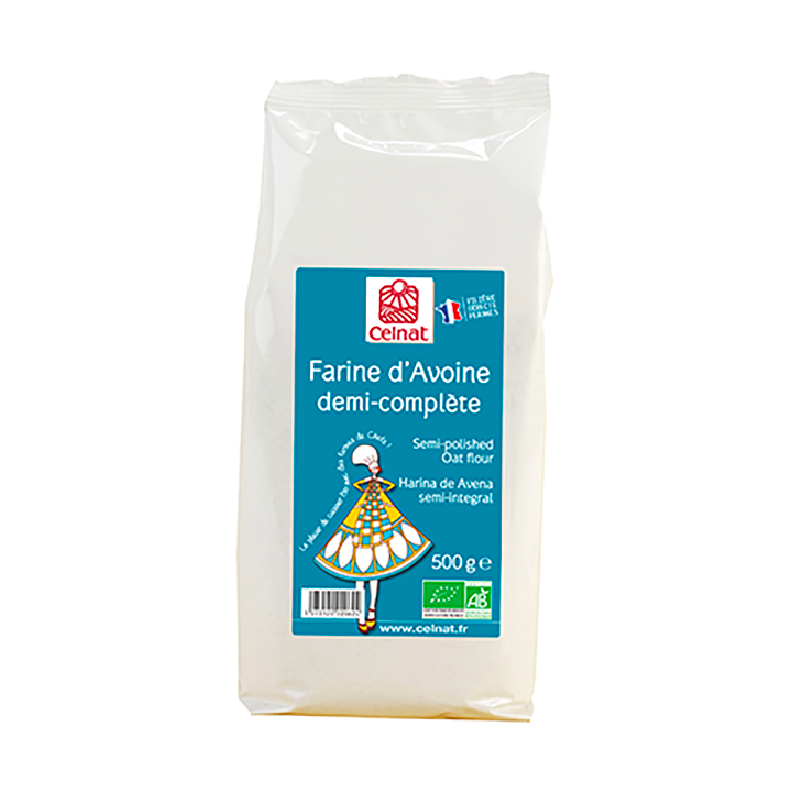 Farine d'avoine demi complète - 500g