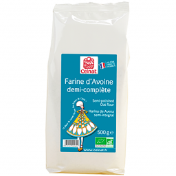 Farine d'avoine demi complète - 500g