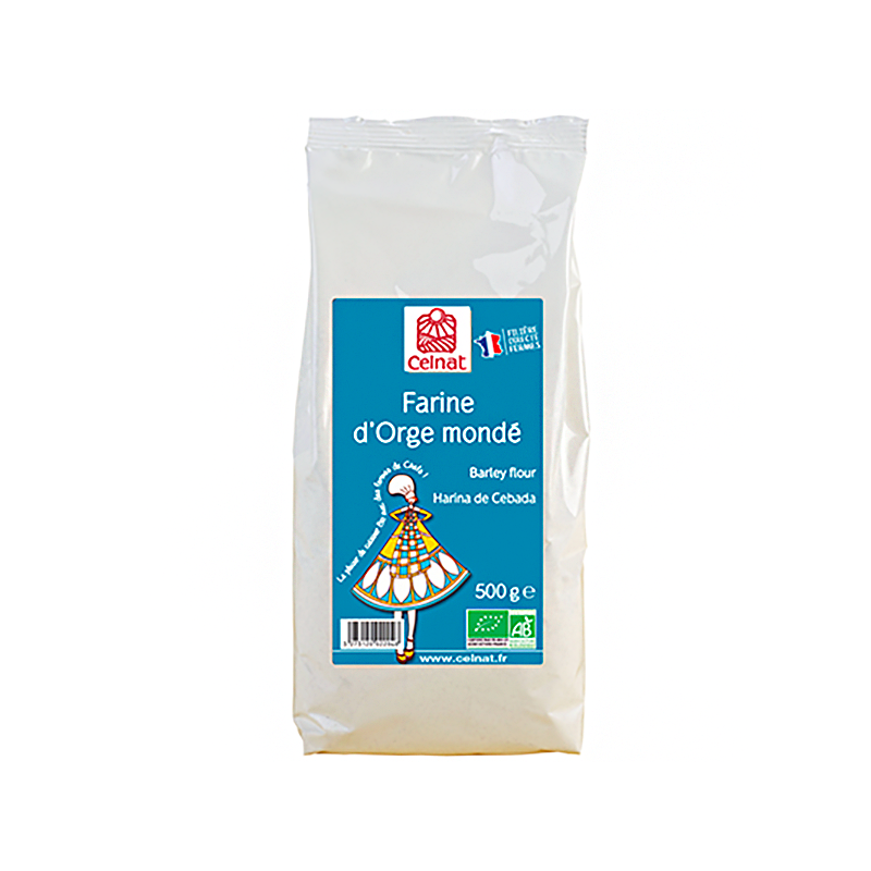 Farine d'orge mondé - 500g|Belvibio.com