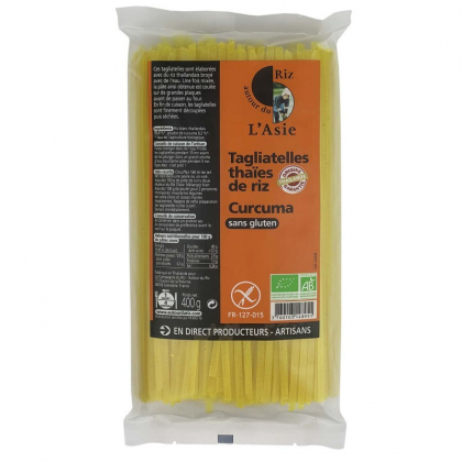 Tagliatelles thaïes de riz au curcuma - 400g