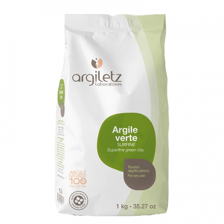 Argile verte surfine - Vrac 1kg - ARGILETZ