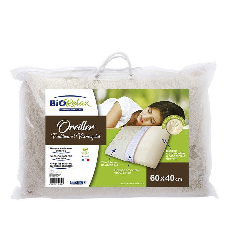 Coussin Relax Anti-sciatique Bio, écales de sarrasin – Luxiplume