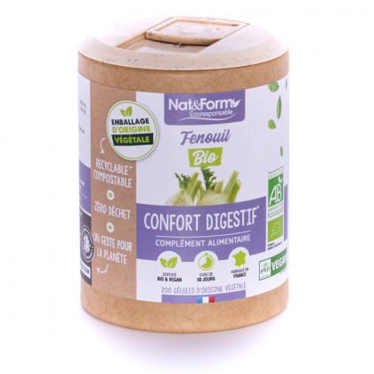 Fenouil bio - Confort digestif - 200 gélules Nat&Form