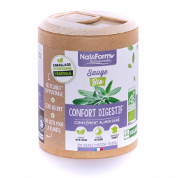 Sauge bio - Confort digestif - 200 gélules végétales Nat&Form