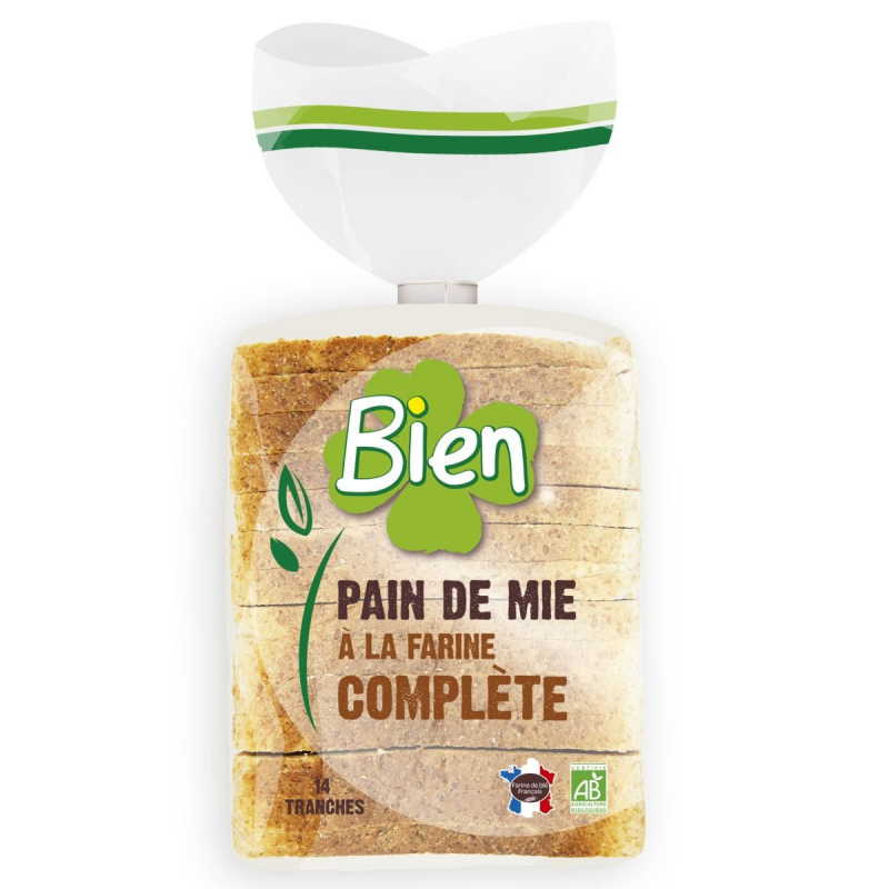 Pain de mie frais complet bio - 500g