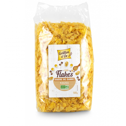 Corn flakes au sucre de canne - 500g Grillon d'Or