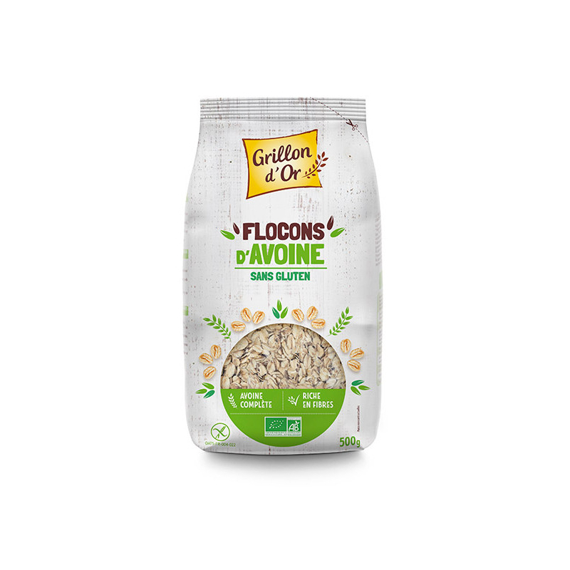 Flocons d'avoine bio sans gluten - 500g