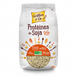 Protéines soja - Gros morceaux - 200g Grillon d'or