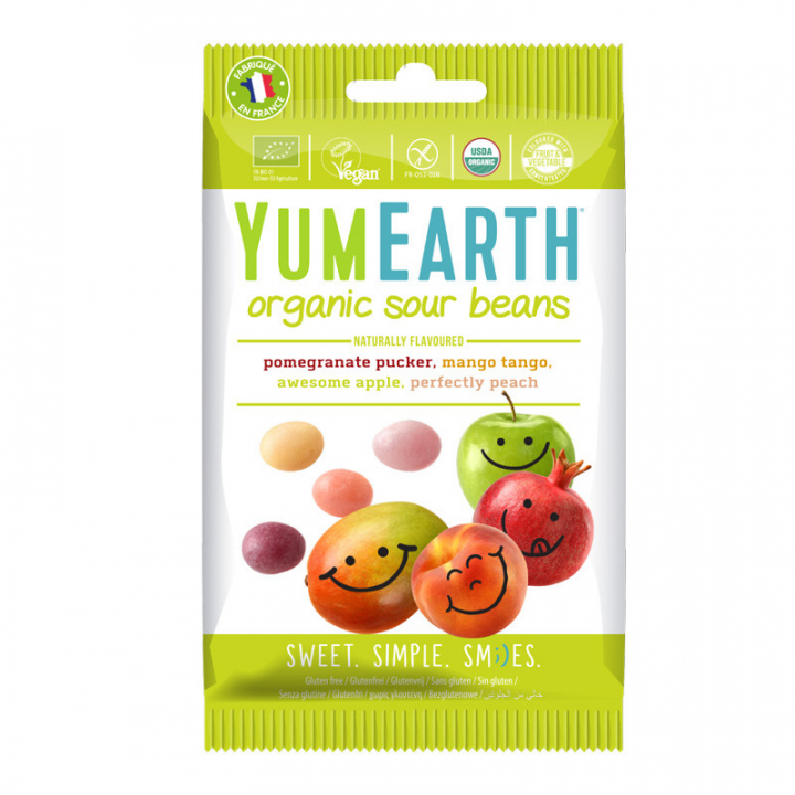 Bonbon gélifiés bio - Beans acidulés aux fruits - 50g YUMEARTH