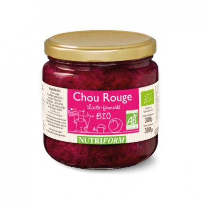 Choux rouge bio lacto-fermenté - 380g Nutriform