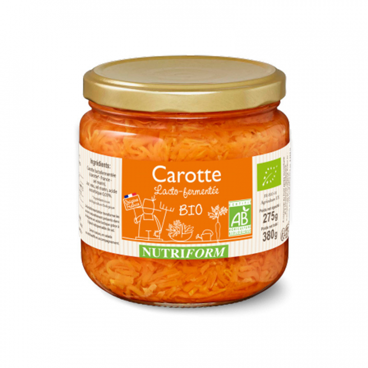 Carottes bio lacto-fermentées - 380g Nutriform