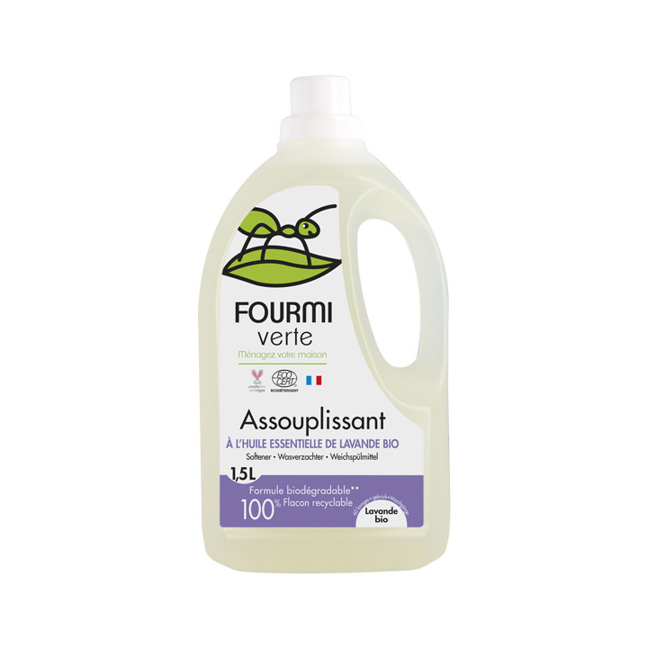 Assouplissant à l’huile essentielle de lavande bio - 1.5L La Fourmi Verte