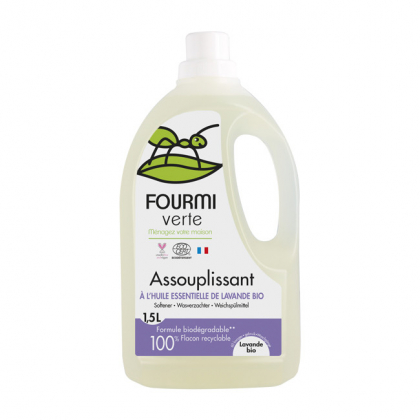 Assouplissant à l’huile essentielle de lavande bio - 1.5L La Fourmi Verte