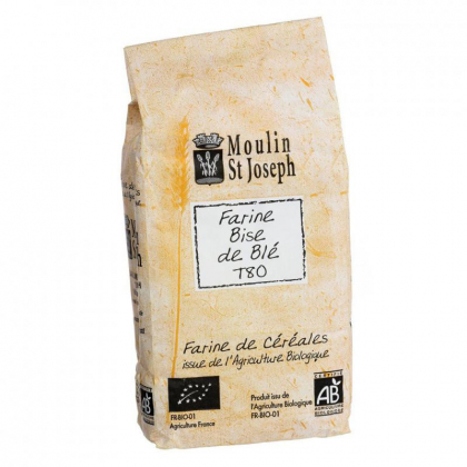 Farine bise de blé T80 bio - 1kg Moulin St Joseph