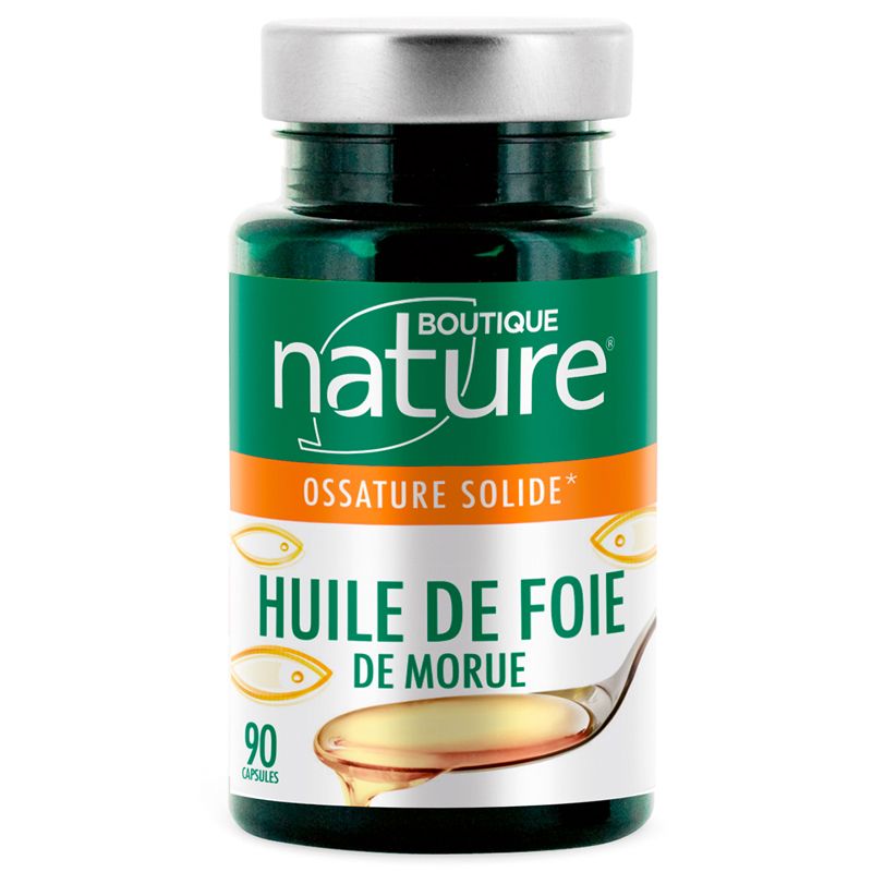 Huile de Foie de Morue - 600 mg - 100% des Besoins en Vitamines A et D 