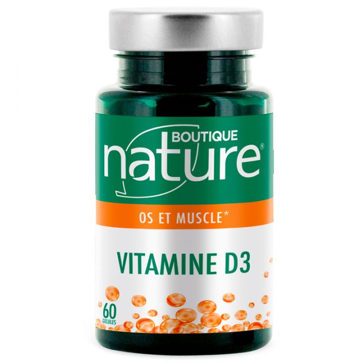 Vitamine D3 60 Gélules BOUTIQUE NATURE