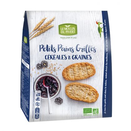 Petits pains grillés aux céréales et graines - 225g