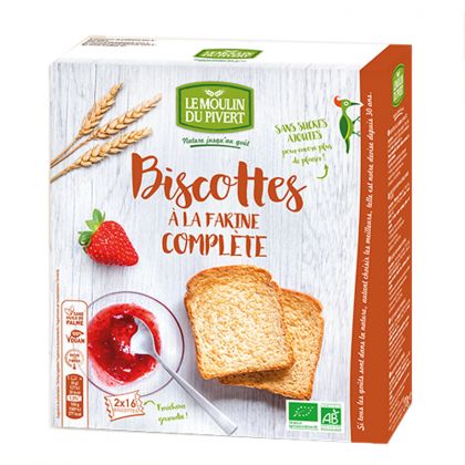 Biscottes à la farine complète - 270g