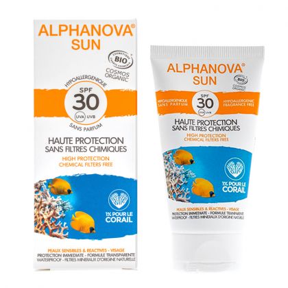 Crème solaire bio et hypoallergénique SPF 30 - 50g