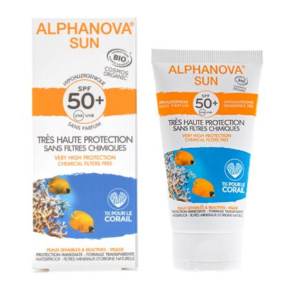Crème solaire bio et hypoallergénique SPF50+ - 50g
