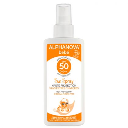 Spray solaire bio pour bébé SPF 50 - 125g