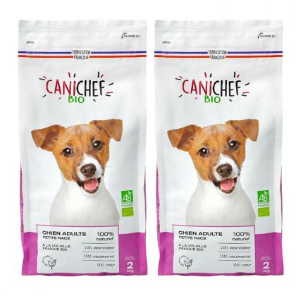 Lot de 2 paquets de croquettes pour chien de petite race - 2 x 2kg