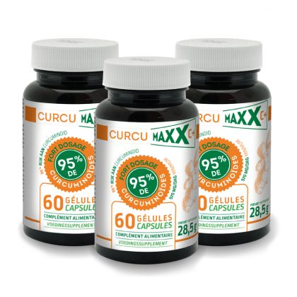 Cure 3 mois Curcumaxx C+ - Capsules - Lot de 3 boites de 60
