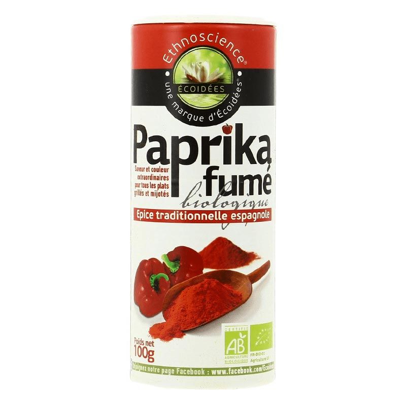 Paprika fumé en poudre - 100g, Ecoidées